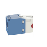 Conector Jack RJ45 Estilo TG, Mini-Com, Categoría 5e, de 8 posiciones y 8 cables, Color Azul
