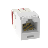 Conector Jack RJ45 Estilo TG, Mini-Com, Categoría 5e, de 8 posiciones y 8 cables, Color Blanco