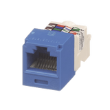 Conector Jack RJ45 Estilo TP, Mini-Com, Categoría 6, de 8 posiciones y 8 cables, Color Azul