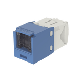 Conector Jack RJ45 Estilo TG con Ventana, Mini-Com, Categoría 6, de 8 posiciones y 8 cables, Color Azul