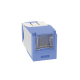Conector Jack RJ45 Estilo TG con Ventana, Mini-Com, Categoría 6A, de 8 posiciones y 8 cables, Color Azul