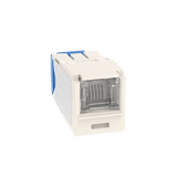 Conector Jack RJ45 Estilo TG con Ventana, Mini-Com, Categoría 6A, de 8 posiciones y 8 cables, Color Blanco