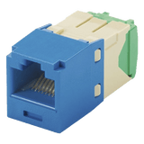 Conector Jack RJ45 Estilo TG, Mini-Com, Categoría 6, de 8 posiciones y 8 cables de Calibre 28/30 AWG, Color Azul