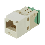 Conector Jack RJ45 Estilo TG, Mini-Com, Categoría 6, de 8 posiciones y 8 cables de Calibre 28/30 AWG, Color Blanco
