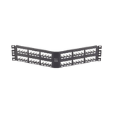 Panel de Parcheo Modular Mini-Com (Sin Conectores), Angulado, Totalmente Blindado, de 48 puertos, 2UR