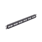 Panel de Parcheo Modular Mini-Com (Sin Conectores), Plano, Sin Blindaje, de 24 puertos, 1UR