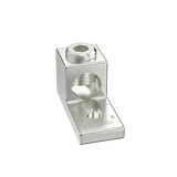 Terminal tipo Lengüeta Recta de Aluminio con Agujero 1/4", y Barril para Cable #14 - 2/0 AWG