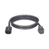 Cable de Alimentación Eléctrica Con Bloqueo de Seguridad, de IEC C14 a IEC C13, 1.2 Metros de Largo, Color Negro, Paquete de 10 Piezas