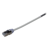 Patch Cord Cat6A, Diametro Reducido 28 AWG, Blindado S/FTP, CM/LS0H, 2 m, Color Gris