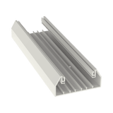 Base para canaleta T-70, de PVC rígido, con orificios perforados para montaje, 103.3 x 44.9 x 2400 mm, Color Blanco Mate