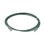 Cable de Parcheo UTP Cat6A, CM/LSZH, Diámetro Reducido (28AWG), Color Verde, 3 ft