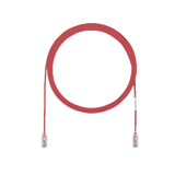 Cable de Parcheo UTP Cat6A, CM/LSZH, Diámetro Reducido (28AWG), Color Rojo, 50ft