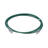 Cable de Parcheo UTP Cat6A, CM/LSZH, Diámetro Reducido (28AWG), Color Verde, 7ft