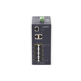 Switch Industrial Administrable L2+, 8 Puertos 1G SFP, 2 Puertos TP Gigabit, (-40 ~75 grados C)