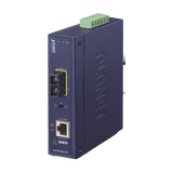 Convertidor de Medios Industrial PoE+ 1000BASE-LX a 10/100/1000BASE-T 802.3at (SC,SM) -20 km