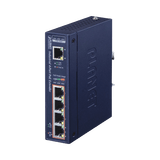 Extensor Industrial PoE, Entrada PoE 802.3 bt y 4 Puertos de Salida Gigabit 802.3 af/at
