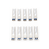 Paquete de 10 Piezas del Transceptor Industrial mini-Gbic SFP 1G LC TX:1310nm Para Fibra Mono Modo 20 Km