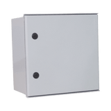 Gabinete de Poliéster IP65 Uso en Intemperie (400 x 400 x 200 mm) con Placa Trasera Interior de Plástico (Incluye Chapa y Llave).