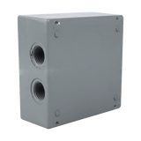 Caja Condulet Cuadrada de 3/4" (19.05 mm) con 4 bocas a prueba de intemperie.