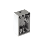 Caja Rectangular de 3/4"/ 4 Bocas/ Con Recubrimiento exterior de PVC e interior Purpura.