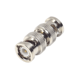 Adaptador tipo Barril para 75 Ohm, de Conector BNC Macho a BNC Macho, Niquel/ Oro/ Teflón.