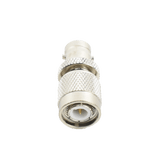 Adaptador en Línea, de Conector TNC Macho a BNC Hembra, Níquel /Oro /Teflón.