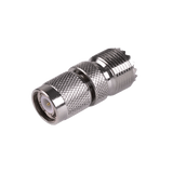 Adaptador en Línea de Conector TNC Macho a Conector UHF Hembra (SO-239), Níquel/ Oro/ Teflón.