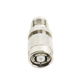 Adaptador en Línea, de Conector TNC Macho Inverso a TNC Hembra, Nquel/ Oro/ Teflón.