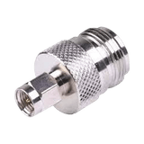 Adaptador en Linea de Conector SMA Macho a N Hembra, Niquel/ Oro/ Teflón.