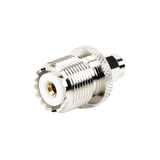 Adaptador en Línea, de Conector SMA Macho a UHF Hembra (SO-239), Níquel/ Oro/ Teflón.