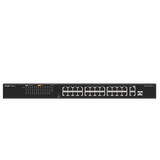 Switch PoE+ No Administrable hasta 180W Ideal para CCTV, 24 Puertos 10/100 y2 Uplinks Gigabit, Carcasa Metálica