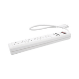 Multicontacto con 6 contactos aterrizados y 2 puertos usb.