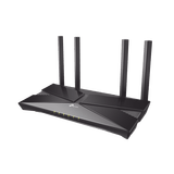 Router WiFi 6 doble banda AX 1800 Mbps / MU-MIMO y OFDMA / 1 Puerto WAN 10/100/1000 Mbps / 4 Puertos LAN 10/100/1000 Mbps / 4 Potentes Antenas / Compatible con EasyMESH