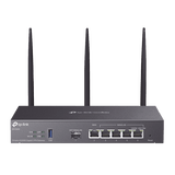 Router Omada VPN / SDN Multi-WAN Gigabit / 1 Puerto WAN SFP Gigabit / 1 Puerto WAN RJ45 Gigabit / 2 Puertos LAN RJ45 Gigabit / 2 Puertos Configurables LAN/WAN / 150,000 Sesiones Concurrentes / Administración Centralizada Omada o Stand-Alone