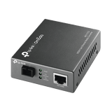 Convertidor Fibra Óptica WDM Monomodo / 1 puerto RJ45 10/100 Mbps / 1 puerto SC/UPC 100 Mbps / Hasta 20 Km / Para su Funcionamiento Requiere el Modelo MC112CS / Plug and Play
