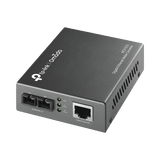 Convertidor Fibra Óptica Monomodo / 1 Puerto RJ45 10/100/1000 Mbps / Puerto Fibra Óptica SC 1000 Mbps / Hasta 20 Km / Plug and Play