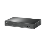 Switch PoE No Administrable de Escritorio / 8 puertos 10/100 Mbps / 4 puertos PoE af / Presupuesto 41 W / Modo extensor PoE hasta 250 metros / Calidad video prioritaria