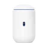UniFi Dream Router con WiFi 6, 4 puertos LAN Gigabit de los cuales 2 son POE 802.3af. Aplicaciones UniFi Network, Protect y Access pre-instaladas. Pantalla LCD