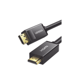 Cable DP Macho a HDMI Macho | Longitud 5m | Soporta 4K@30Hz | Soporta 3D | Cobre Estañado 28AWG | Blindaje interno múltiple | Transmisión Unidireccional | Botón de Liberación | Chip de Última Generación.