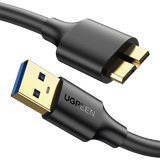 Cable Adaptador USB-A 3.0 a Micro USB 3.0 / 0.5 Metros / Carga y Sincronización de Datos / Velocidad de hasta 5 Gbps / Blindaje Interior Múltiple / Núcleo de Cobre Estañado de 22 AWG / Compatibilidad Universal.