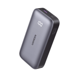 Mini Power Bank 30W | 10 000 mAh | 2 Puertos PD3.0, USB C+A | Carga Rápida | Pantalla Digital | Compatible con iPhone 16 Pro Max/15/14, MacBook Air, iPad, Galaxy S24 Ultra, | Color Negro.