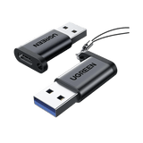 Adaptador USB 3.1 Tipo C a USB-A 3.0 |Carga y Sincronización de Datos | Admite Corriente de 3A | Transferencia de hasta 5 Gbps | Amplia Compatibilidad | Chip VL160 | Caja de Aluminio | Color Negro.