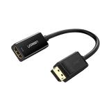 Convertidor DisplayPort a HDMI 4K| 3D | HDR | Blindaje interno | Botón Liberador | Carcasa de ABS | Plug & Play | CE, FCC, RoHS | Cable de 25 cm.
