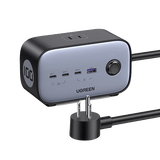 Cargador de Escritorio y Tomacorriente Múltiple | 3 Puertos USB-C | 1 Puertos USB-A | 3 Tomacorriente de CA | Tecnología GaN II | 1 USB 100W PD | Carga Rápida | Diseño Innovador en Forma de Cubo | Interruptor de Apagado.