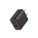 Cargador Rápido de 2 Puertos 20W Negro