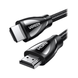 Cable HDMI 2.1 de Nylon Trenzado / 5 Metros / 8K@60Hz/4K@120Hz / eARC (Canal de Retorno de Audio / HDR10+ / VVR / HEC (Canal Ethernet HDMI) / ALLM / 3D / Dolby Atmos / Dolby Visión / 48 Gbps / Mayor Duración.
