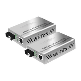 Convertidor de medios / Hasta 25 Km / 1 puerto SC/UPC 1000Mbps / 1 puerto RJ45 1000Mbps / WL: Tx 1310nm - Rx 1550nm / incluye 2 piezas A y B