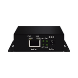 Inyector PoE Extenido Industrial / PoE 802.3 af/at Hasta 30W / Conexión plug and play / Alcance de hasta 250 metros / Aplicaciones CCTV / Alimentación PoE af/at o Vcc 37-57 Vcc