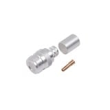 Conector N Hembra de Anillo Plegable para Cables 9913, 8214, LMR-400, RG8/U-SYS, RFLASH-1113, Plata/ Oro/ Teflón.