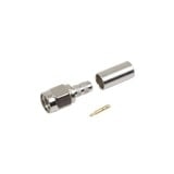 Conector SMA Macho de anillo plegable para cable RG-58/U, Niquel / Oro / Teflón.